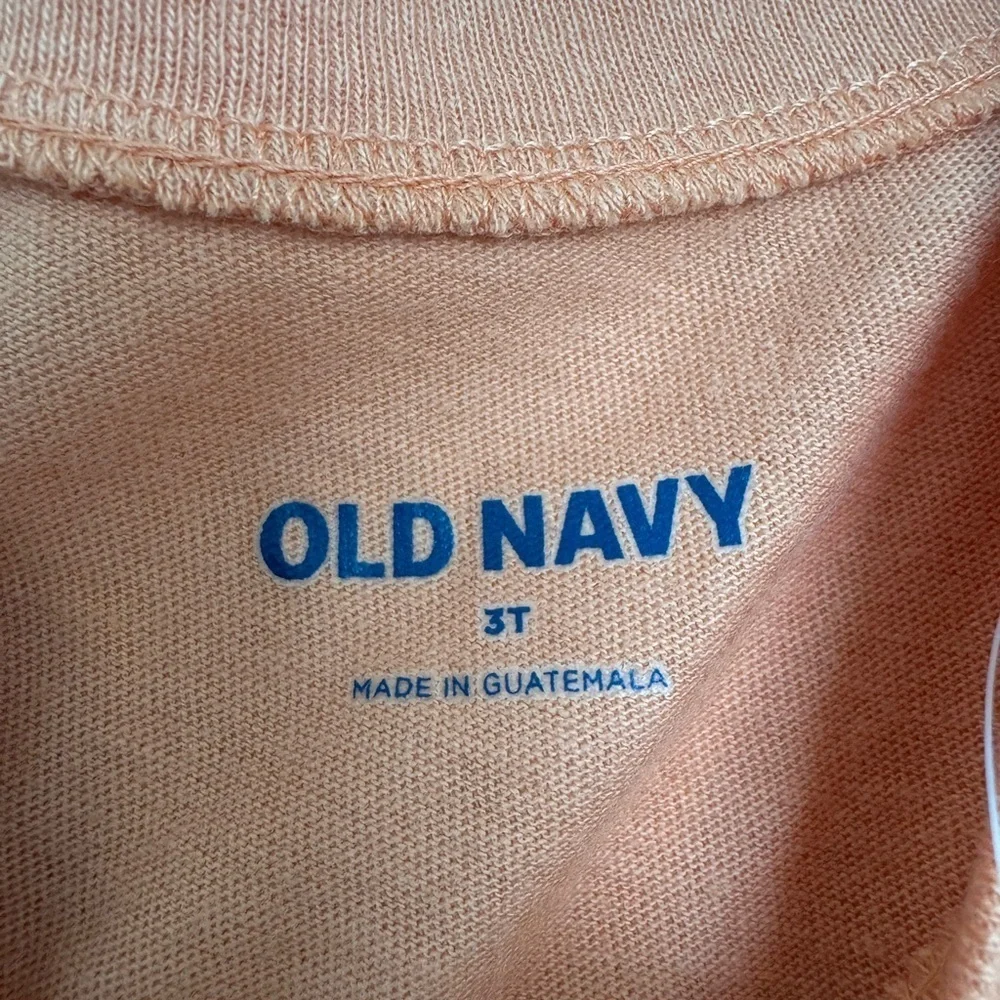 NWT Old Navy Kids Orange T-Shirt Size 3T 100% Cotton